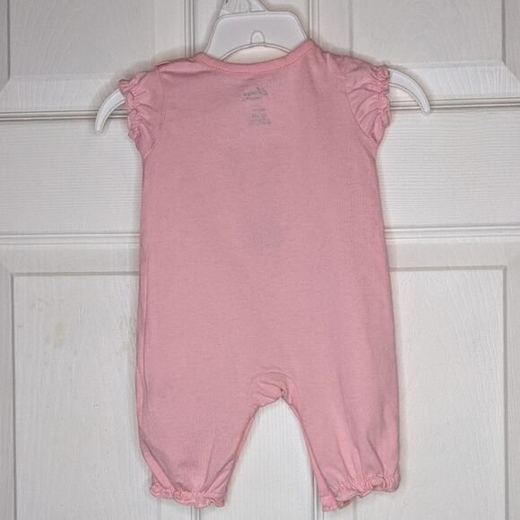 Disney Baby Pink Minnie Mouse Ruffle Trim Bodysuit Romper 0-3 Months - Picture 9 of 9